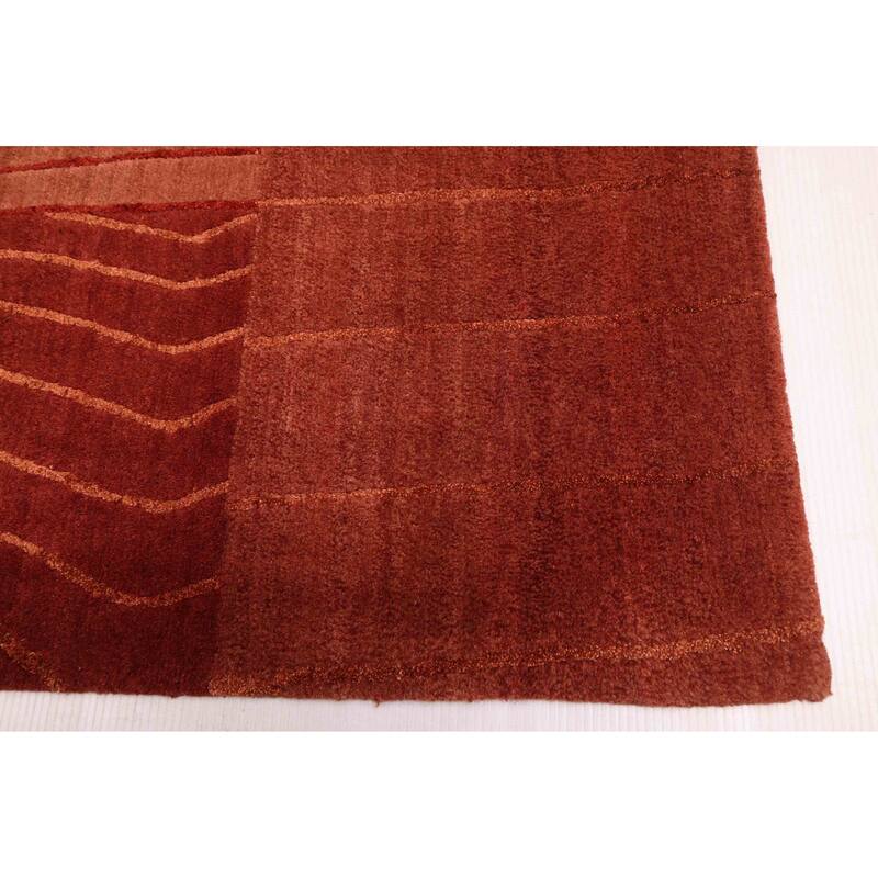 ECARPETGALLERY Hand-knotted Opulence Dark Copper Silk, Wool Rug - 8'0 x 9'11