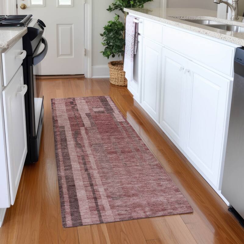 Premium Washable Super Soft Casual Contemporary Mayfield Rug - Paprika - 2'3" x 7'6"