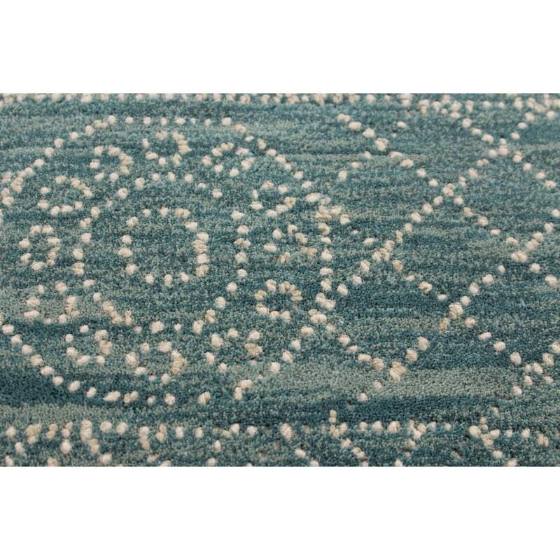 Bashian Hand-tufted Eloise Teal Rug