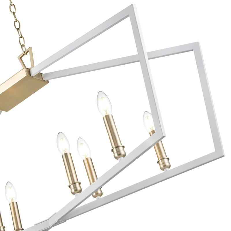 Lizabeth 8-Light Pendant Light Matte White/Modern Gold - Matte White/Modern Gold