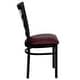 preview thumbnail 21 of 25, Window Back Metal Restaurant Chair - 16.75"W x 20"D x 36.5"H - 16.75"W x 20"D x 36.5"H
