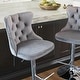 preview thumbnail 102 of 125, Velvet Upholstered Nailheads Tufted Swivel Bar Stools (Set of 6)