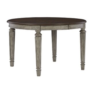 Ashley Furniture Lodenbay Two-tone Oval Dining Room Extension Table - 49"W x 72"D x 31"H