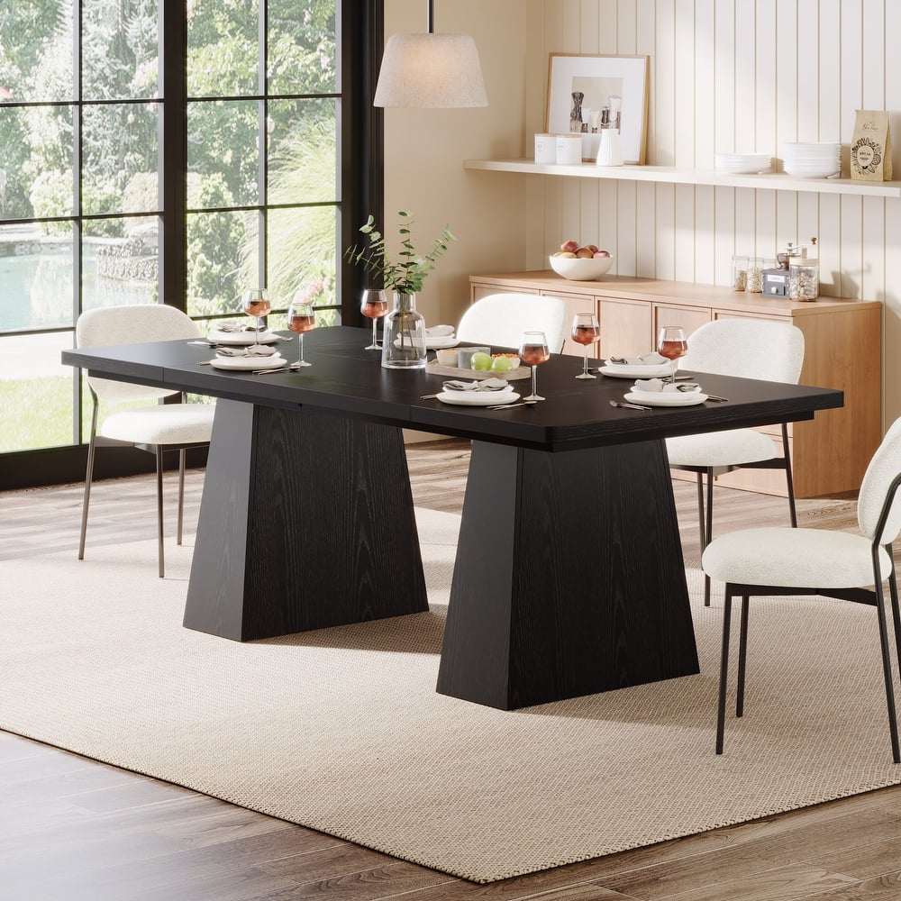 63 Inches Modern Rectangular Dining Table for 4-6