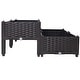 preview thumbnail 6 of 10, GDFStudio - Outdoor/Indoor 4-Piece Self-Watering Raised Garden Bed Planter Box with Legs for Vegetables, Herbs and Flowers