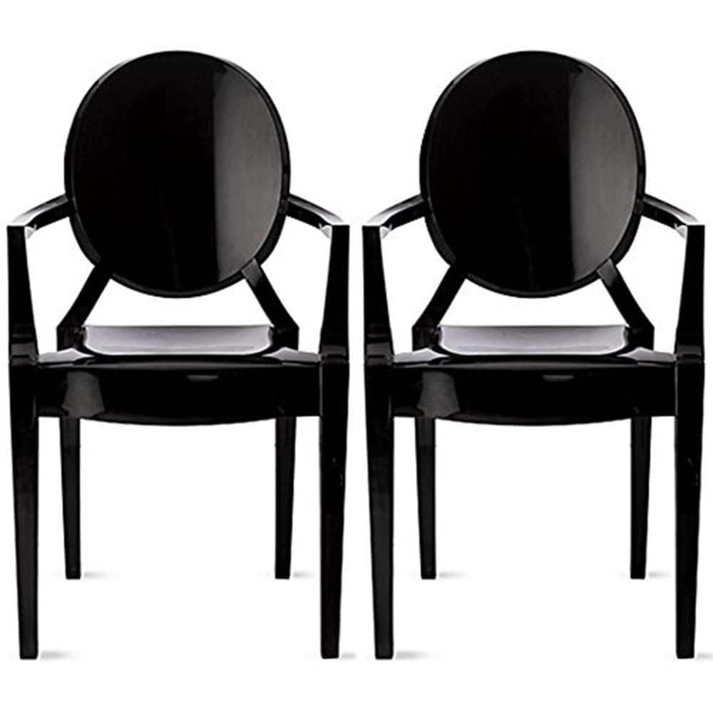 Black acrylic dining chairs on sale