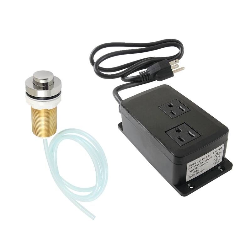 Gourmetier Dual Outlet Garbage Disposal Air Switch Kit - Polished Nickel