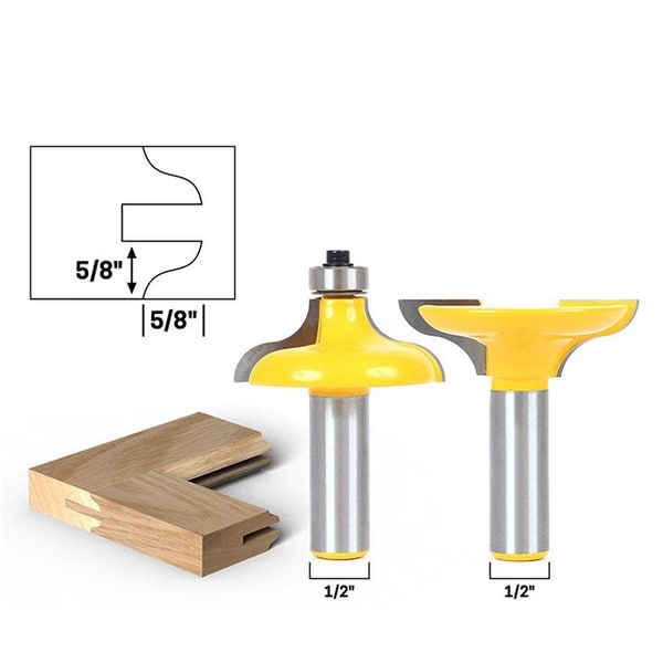 2pcs Wood Splice Tenon Mortise Bit Wood Door Groove Set Slotting Tool