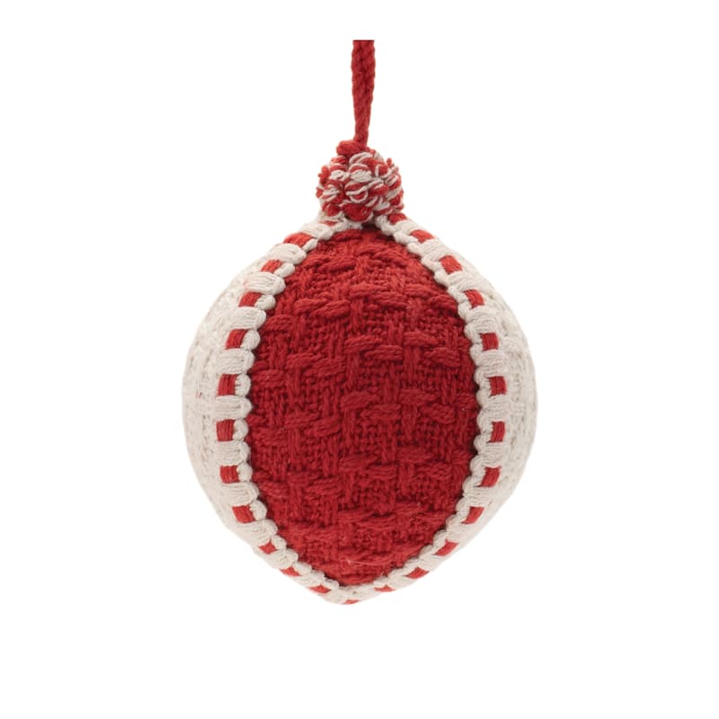 Woven Ball Ornament (Set of 4) - N/A