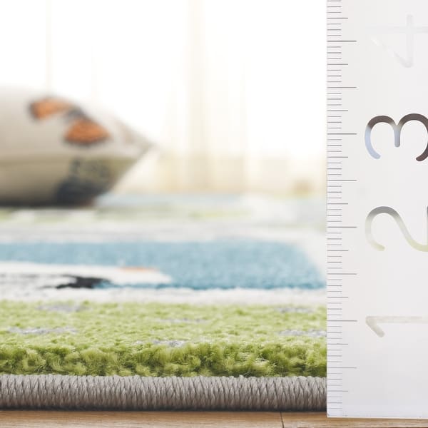 dimension image slide 3 of 4, SAFAVIEH Carousel Kids Lumnie Neighborhood Rug