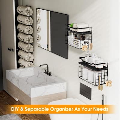 Towel Racks for Bathroom - 5.5"D x 8"W x 22"H
