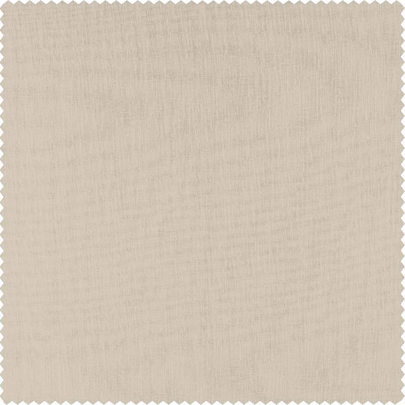 Exclusive Fabrics Grommet Solid Faux-linen Sheer Curtain (1 Panel)
