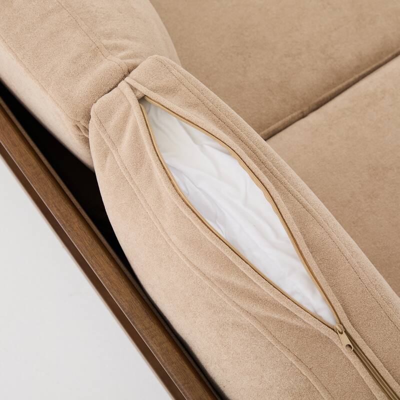 Christopher Knight Home - Mid-Century Modern 3-Seater 74" Upholstered Sofa with Solid Wood Frame