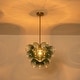 preview thumbnail 50 of 63, Glam Single-light Dining Room Glass Globe Bubble Chandelier - 17.7 in