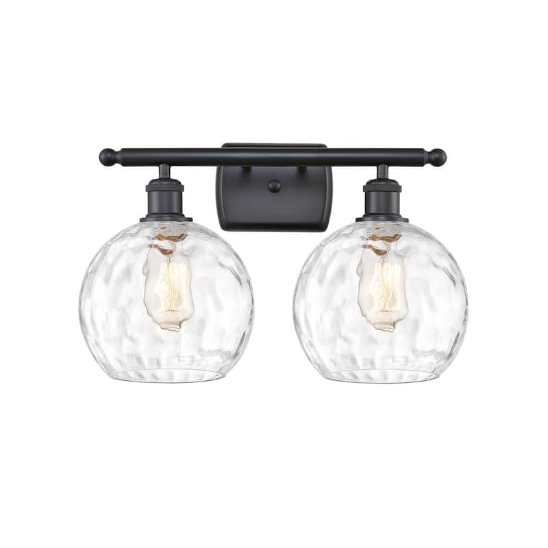 Innovations Lighting Athens Water Glass 2 Light 18" Bath Vanity Light