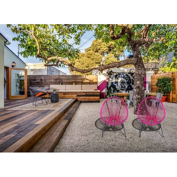 Shop Black Friday Deals On Light Weight Acapulco Woven Basket Patio Chair With Table On Sale Overstock 31317057