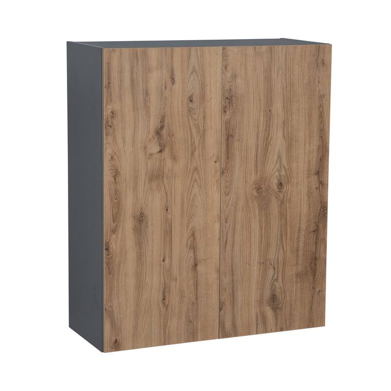 33" x 36" Wall Cabinet-Double Door-Grey - 33 x 36 x 12 - Brown