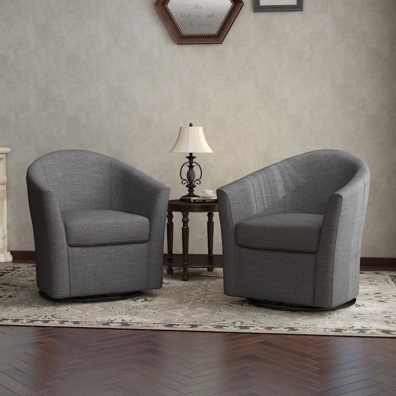 Swivel Accent Chair with Metal Base - 30.7"W x 29.9"H x 27.5"D