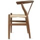 preview thumbnail 8 of 7, Set of 2 Modern Dark Wood Dining Chair With Back Y Arm Armchair Hemp Seat For Home Restaurant Office Desk Task Work