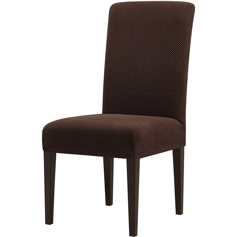 Subrtex 2 PCS Stretch Dining Chair Slipcover Textured Grain Cover