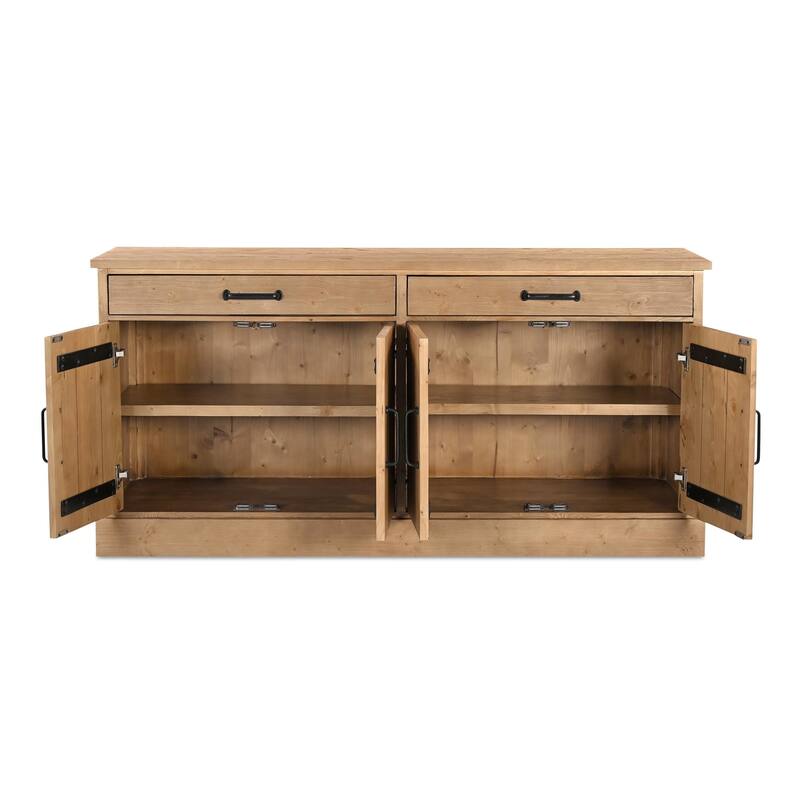 NADAAL STUDIOS Arvid, Solid Wooden Sideboard, Honey Pine