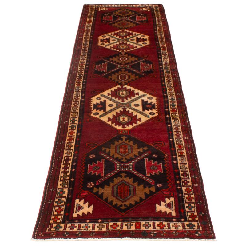 ECARPETGALLERY Hand-knotted Konya Anatolian Red Wool Rug - 3'7 x 12'11