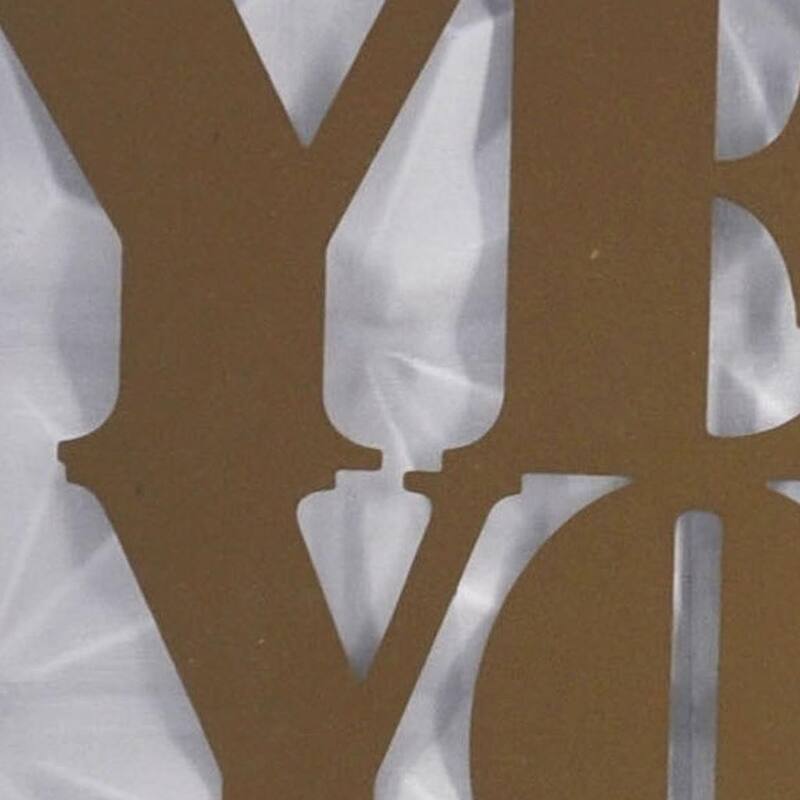 HomeRoots 14" X 14" Brown And White Yes You Can Metal Square Wall Decor