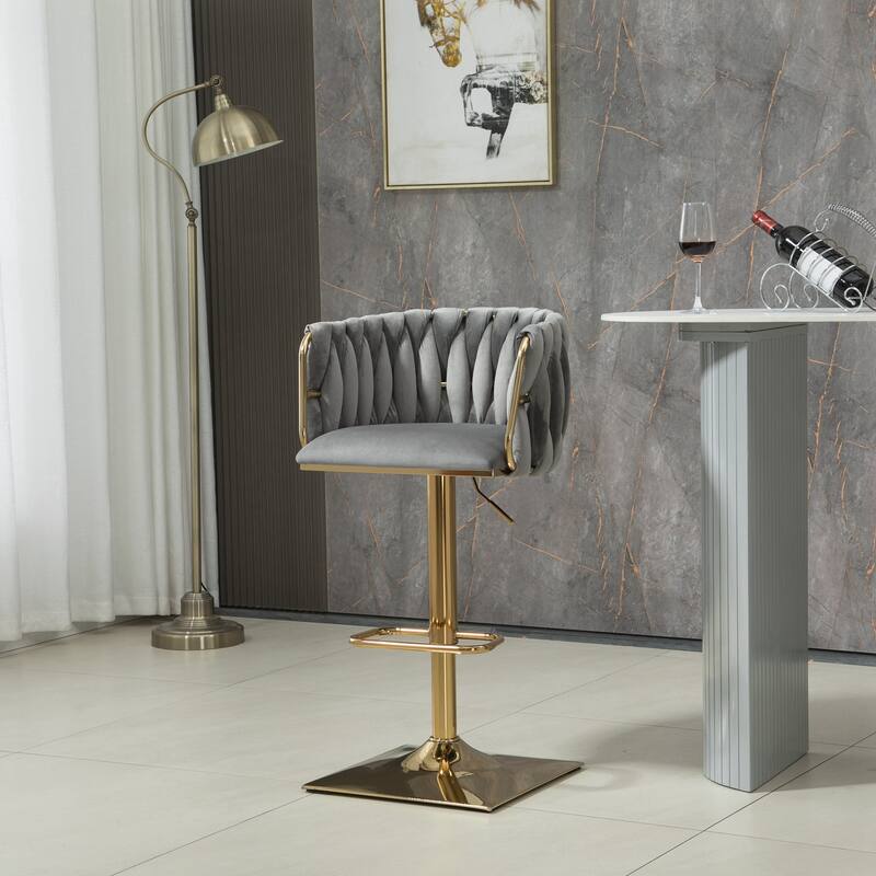 Vintage Bar Stools 2PC /SET - Grey