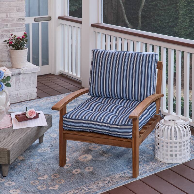 ARDEN x Alexandra Kay Collection Plush Modern Tufted Polyfill Deep Seat Cushion Set, 24 x 24