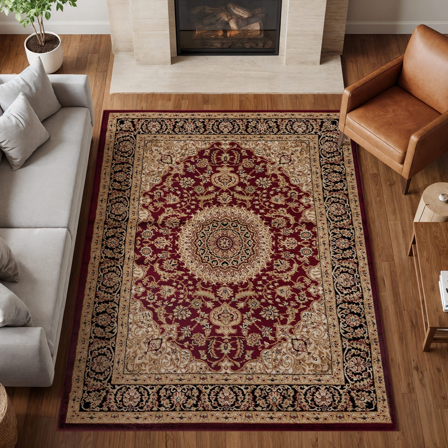 World Rug Gallery Traditional Oriental Medallion Area Rug