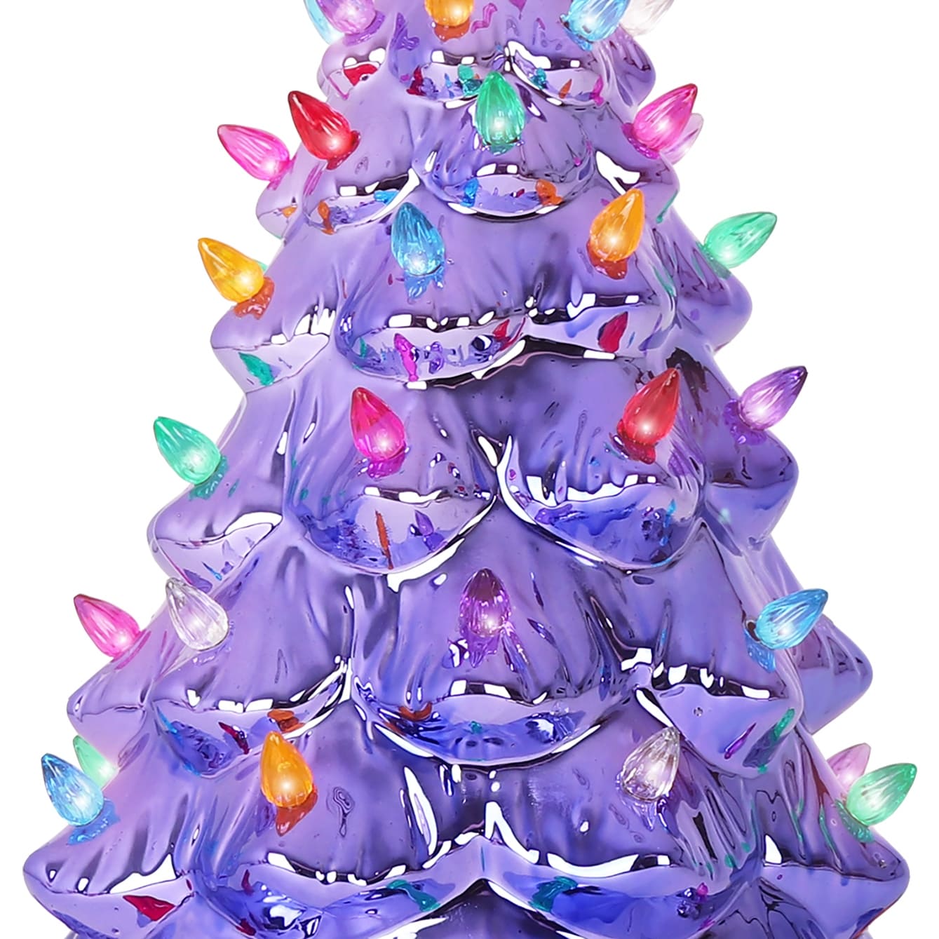 Milltown Merchants Pearl Violet Ceramic Christmas Tree - Large