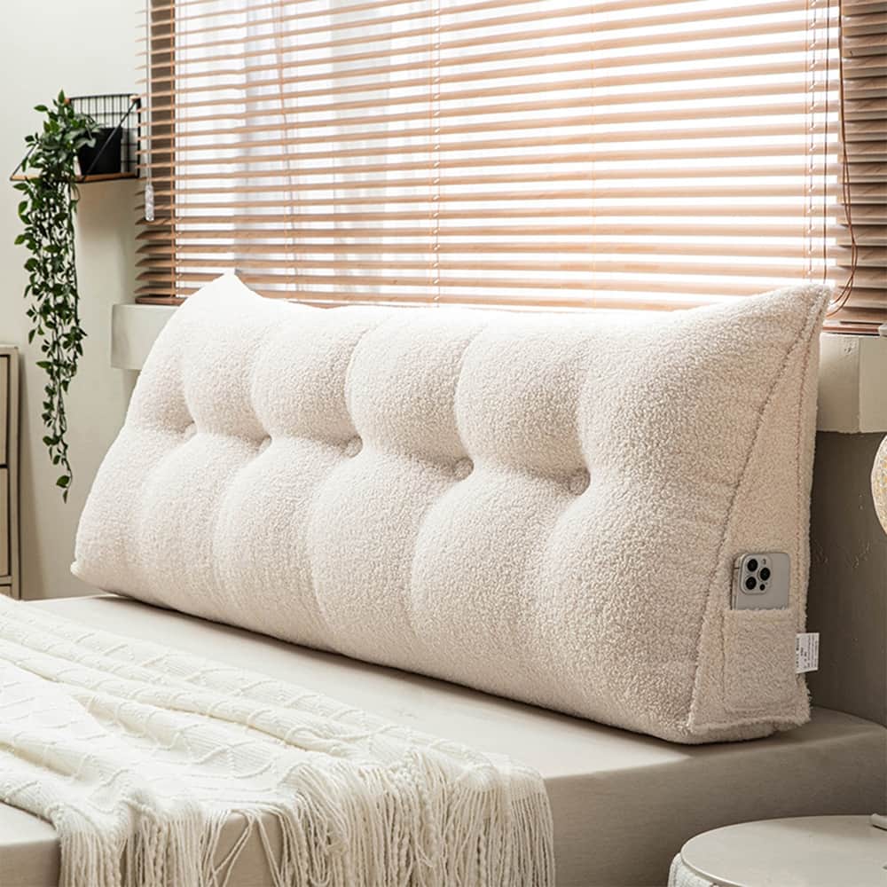 Triangular Bed Rest Wedge Headboard Pillow Back Support Reading Pillow