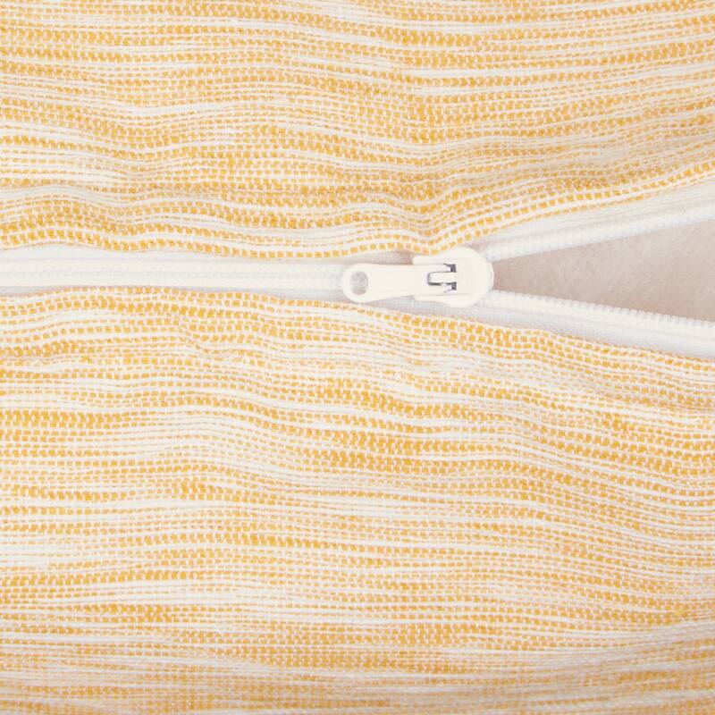 Navy And Off-White Tonal Recycled Cotton Pillow Cover 18x18 (Set of 2)