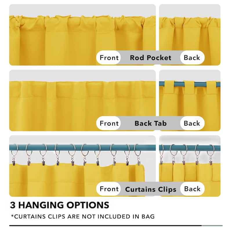 Deconovo Back Tab Blackout Curtains (2 Panel)
