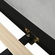 preview thumbnail 97 of 95, Velvet Grounded Bed Mother & Child Bed Platform Slat Bed Frame with Little Round Stool and Bedside Desk for Growing Child