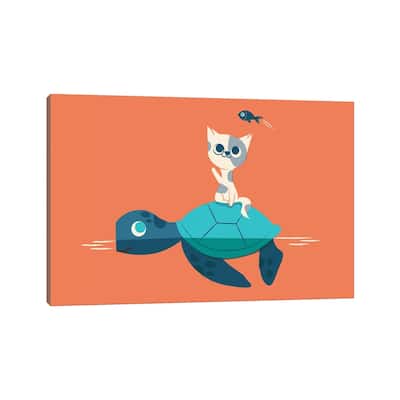 iCanvas "Cat And Turtle" by Jay Fleck Canvas Print