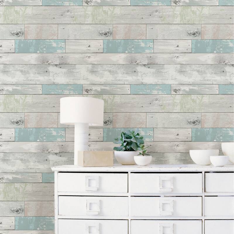 NuWallpaper Beachwood Peel & Stick Wallpaper - 216in x 20.5in x 0.025in