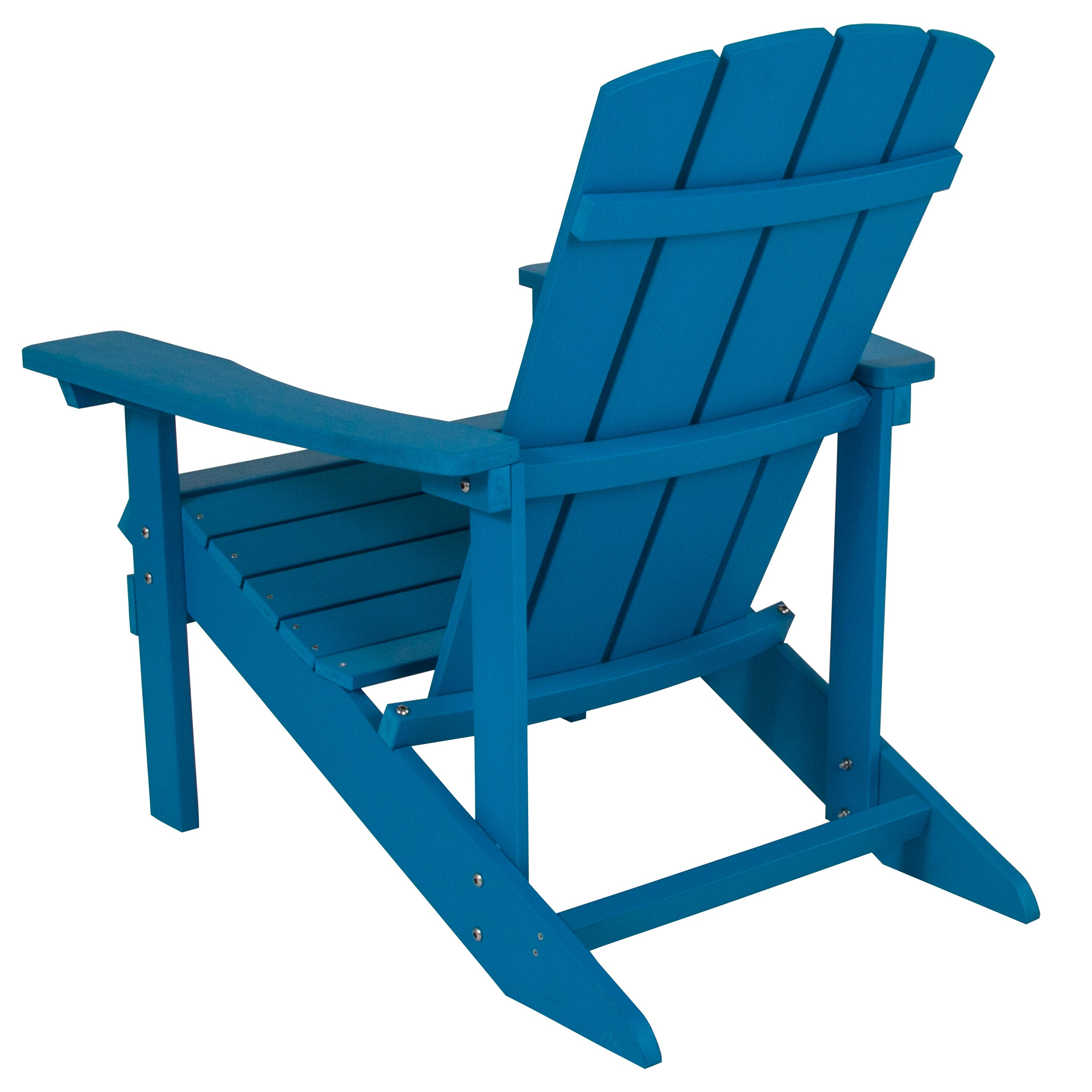 Lancaster Home Charlestown All-Weather Adirondack Chair in Faux Wood Blue 