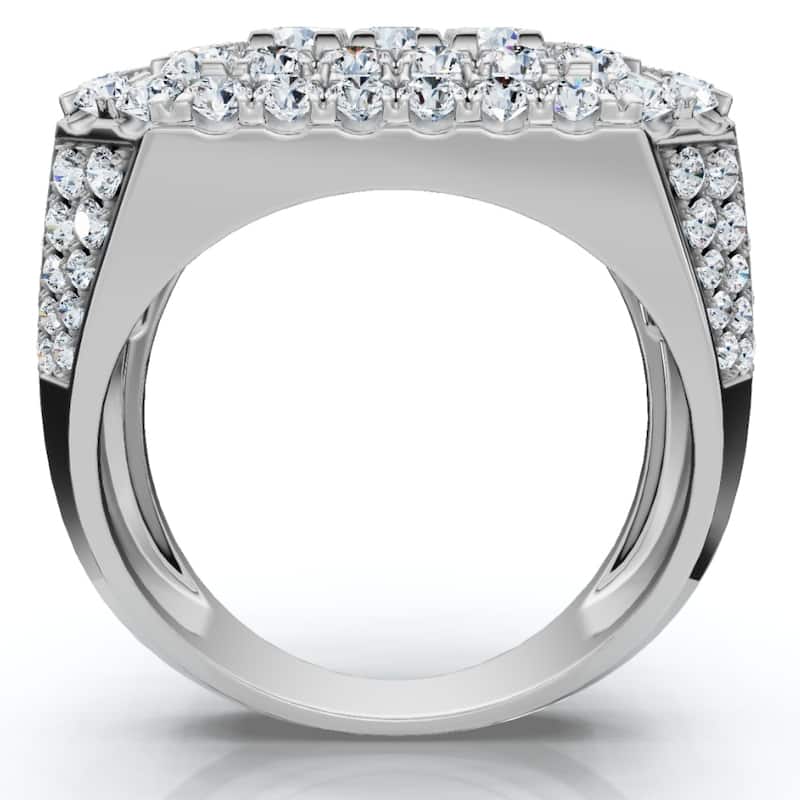 5Ct TW Men's Diamond Ring Gold Lab Grown