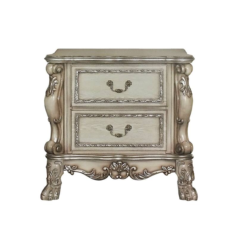 Wooden 2 Drawers Nightstand