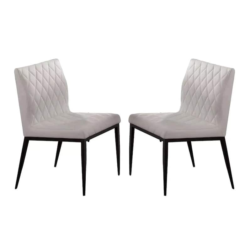 Modern Ivory Finish Side Chairs Set