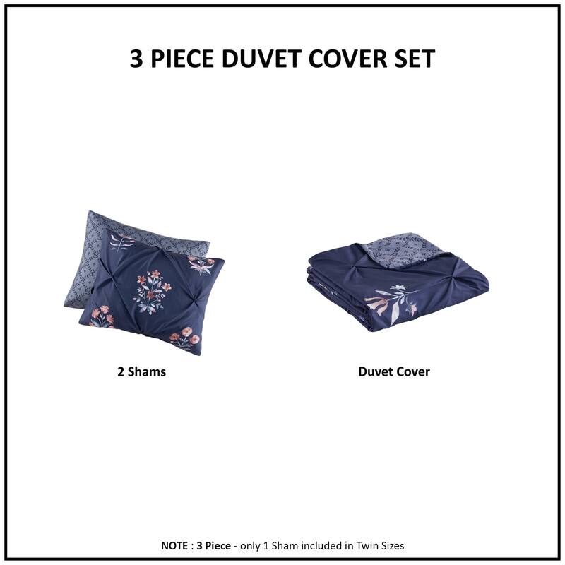 Madison Park Marfa 3 Piece Pintuck Duvet Cover Set