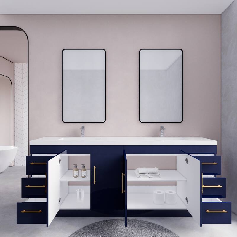 Eliza 84'' Freestanding Vanity with Double Sink