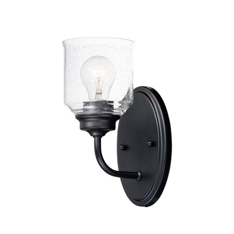 Maxim Acadia 11" Tall Bathroom Sconce - Black