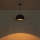 preview thumbnail 10 of 11, 1-Light Vintage Antique Brown Dome Kitchen Island Pendant Light/Dining Room Light - 15.3 in. W x 9.8 in. H