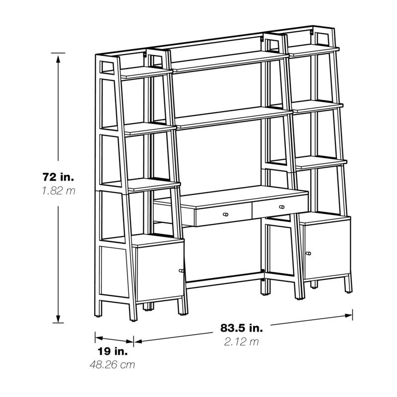 Lancaster Desk and Bookcase Kit