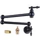 preview thumbnail 55 of 59, WOWOW Wall Mounted Pot Filler Faucet with Double Joints Oil Rubbed Bronze