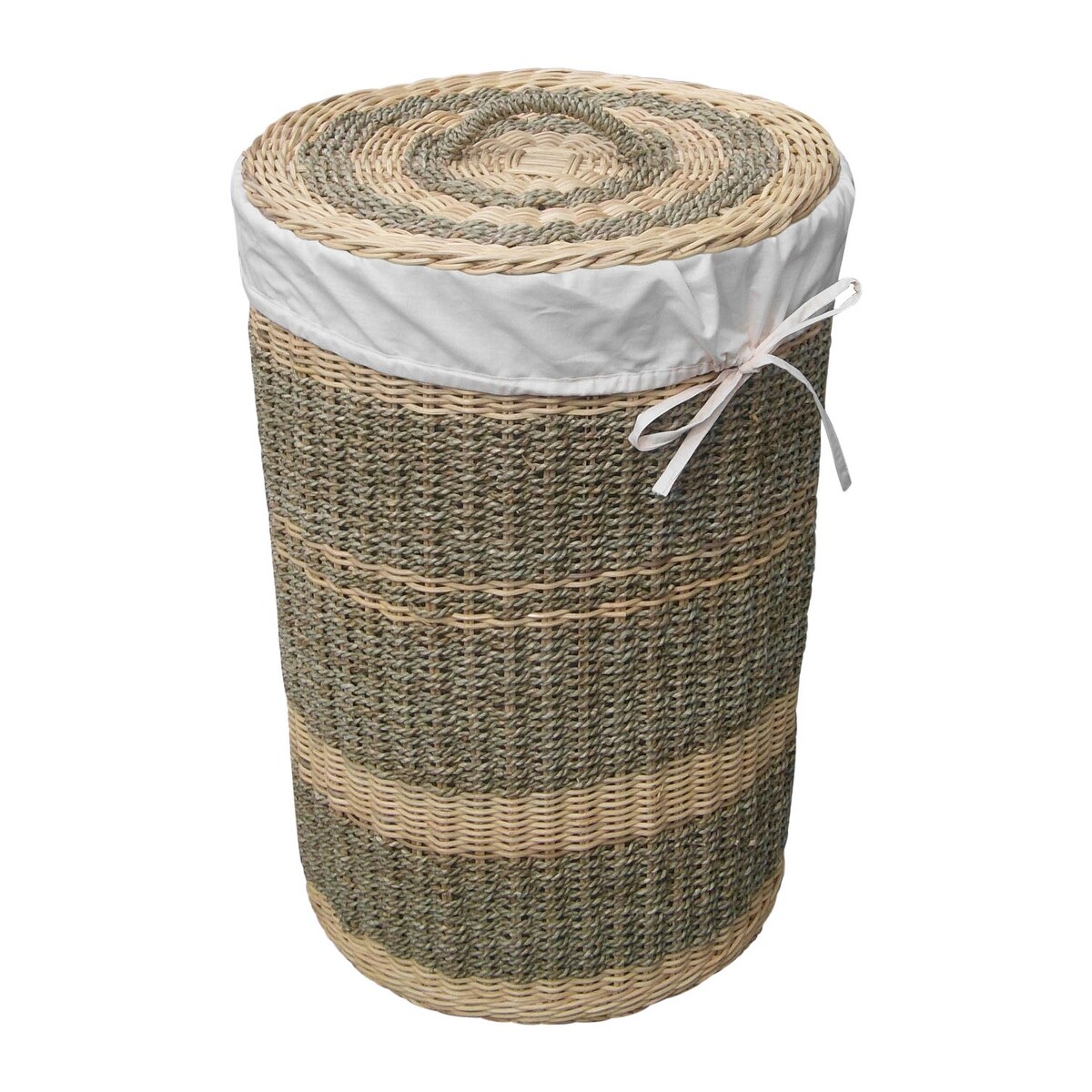 Shop Offex Handmade Costa Seagrass And Wicker Woven Round Laundry