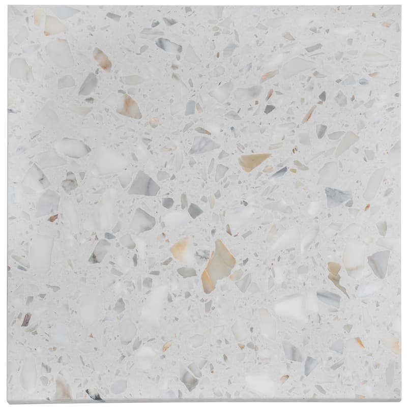 Apollo tile 24" x 24" Terraforma Honed White Gold Terrazzo Tile (7.75 sq ft/case) - 2 Pack