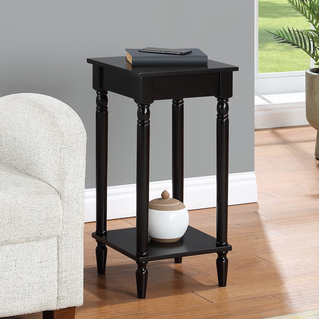 End Table with Shelf, Two Tier Storage Side Table with Sculpted Legs for Living Room, Bedroom or Reading Nook - 14